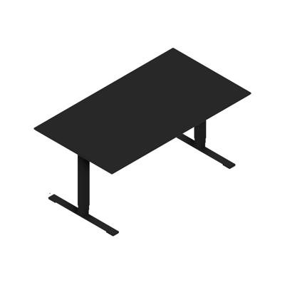 Hæve-sænke bord Dencon 12874 1600x900 sort stel sort lam pl