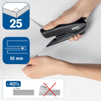 Hæftemaskine t/klamme 24-26/6 Rapid ECO Half strip kap.25ark