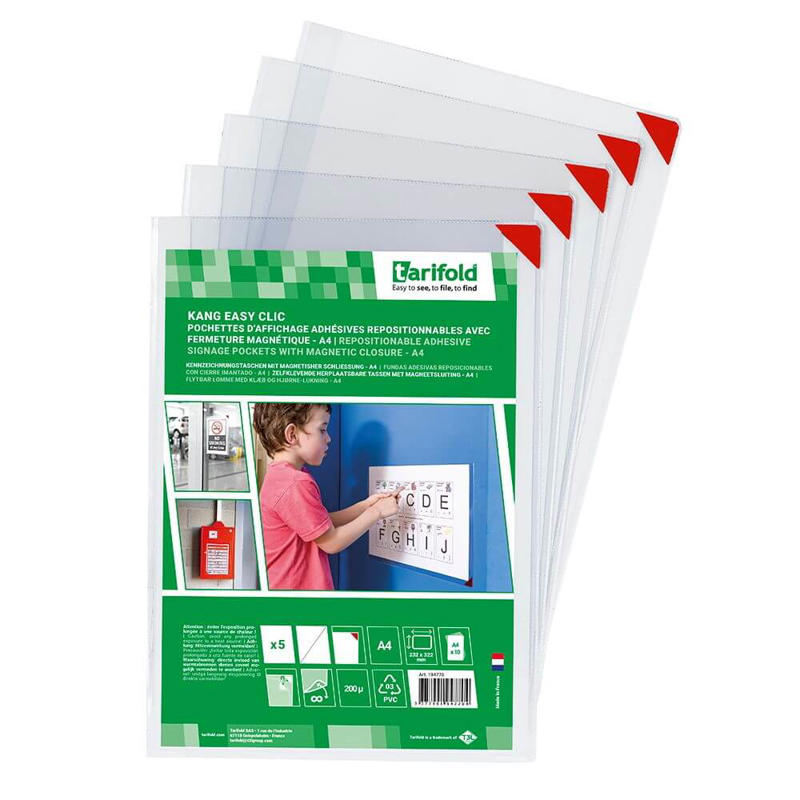 Plastlommer A4 Easy selvhæftende m/magnetlukning /5