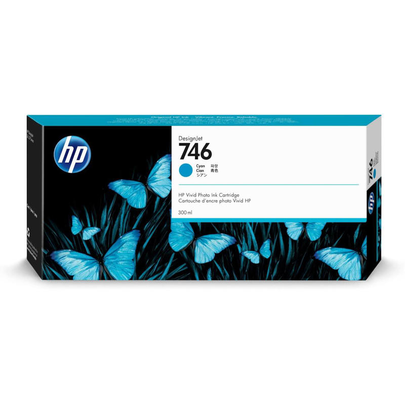 Farvepatron HP Designjet 746 Z6/Z9 300ml cyan