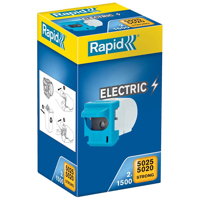 Hæfteklammekassette Rapid t/Rapid 5020/5025e 2x1500stk