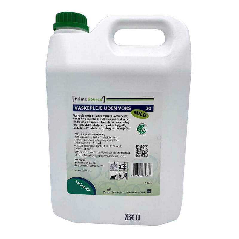 Gulvpleje sæbe PrimeSource Mild 20 u/voks-farv-parf. 5l