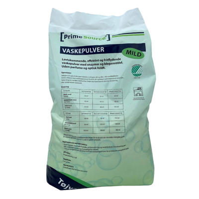 Vaskepulver PrimeSource Mild u/farv-parf./optisk hvidt 10kg