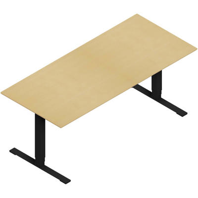 Hæve-sænkebord Dencon X3502 1800x800 sort stel bøg pl