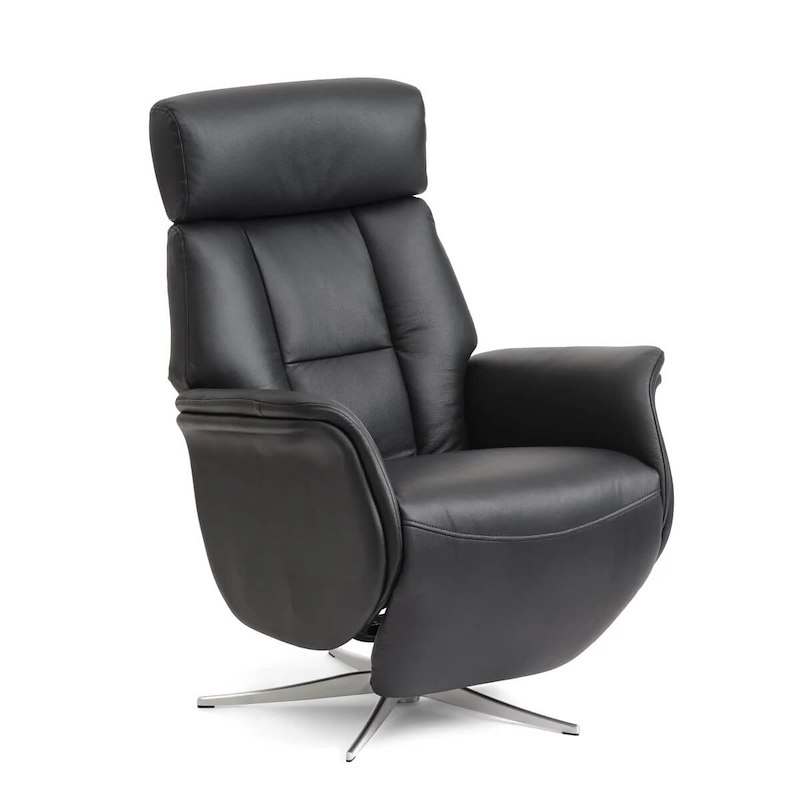 Hvile-vente stol Mars 2 kunstlæder sort/alu