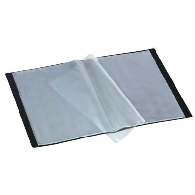 Demomappe A4 m/20 lommer sort 