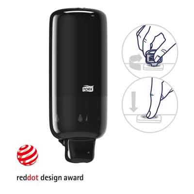 Dispenser Tork sæbe S4 sort t/skumsæbe 1l 561508