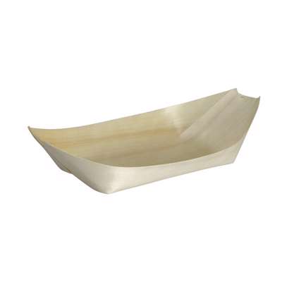 Træbåd træ komposterbar Gastro-Line 22x12cm 100stk brun