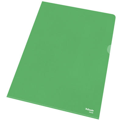 Plastomslag A4 Esselte 0,115mm grøn 100stk/pk