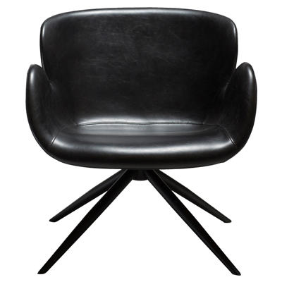 Loungestol Gaia Vintage sort kunstlæder/sort