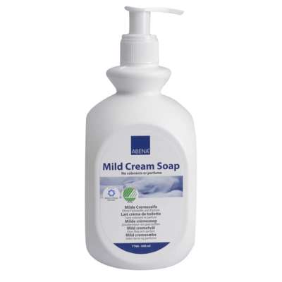 Håndsæbe Abena mild cremesæbe u/farve+parf Svanemærket 500ml