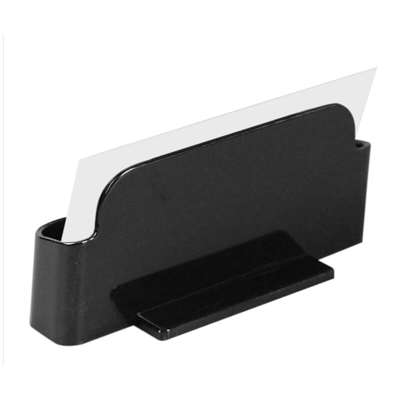 Visitkortholder plast t/bord sort