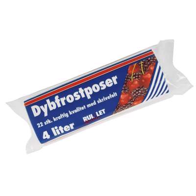 Fryseposer Rul-let 4l 20x38cm m/skrivefelt 22ps/rl