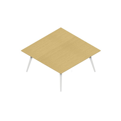 Konferencebord Dencon XL 1912 160x160 HPL eg/hvid