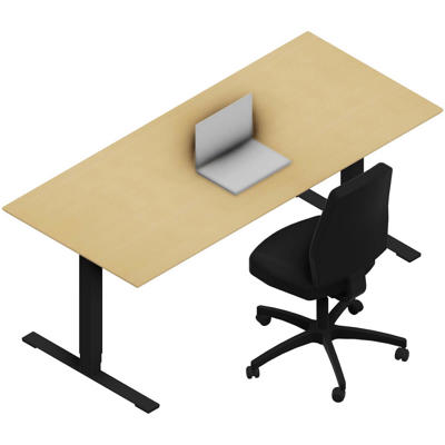 Hæve-sænkebord Dencon X3502 1800x800 sort stel bøg pl