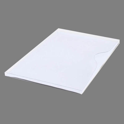 Magnetlomme A4 åben liggende hvid 1cm dyb /10