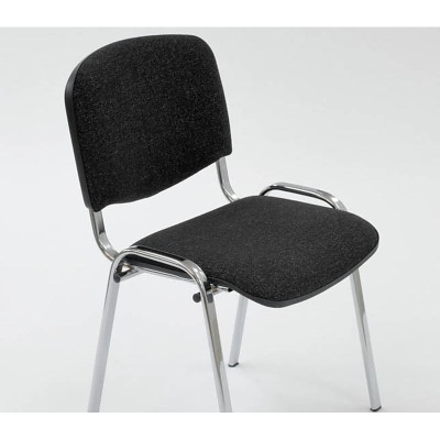 Konferencestol LifeTime Comfort krom stel sort