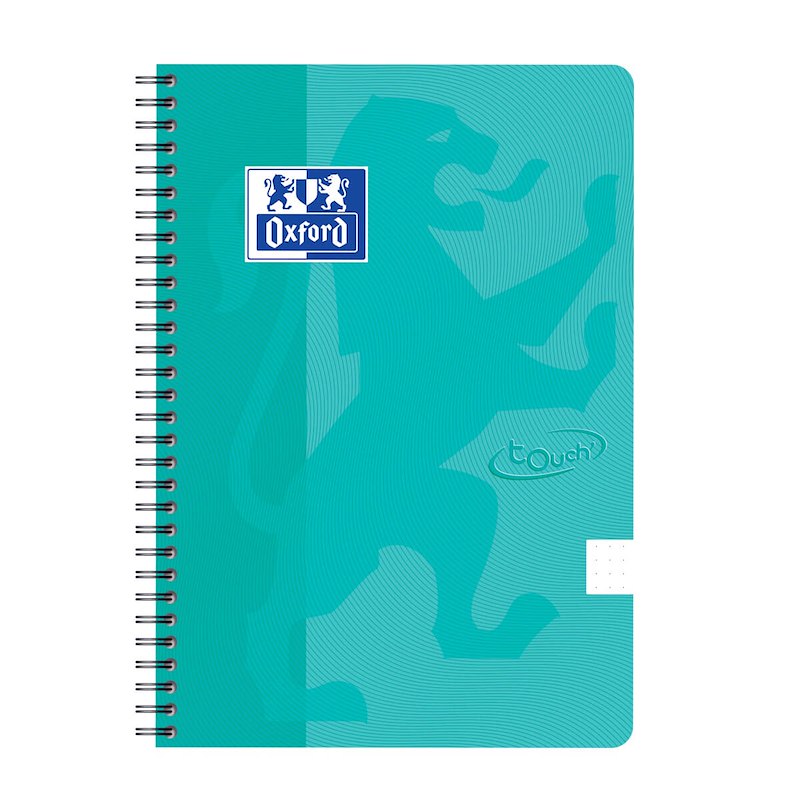 Notesbog Oxford Touch B5 dot 70ark 90g lys turkis