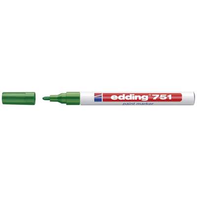 Marker Edding 751 permanent grøn rund spids 1-2mm