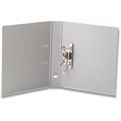 Brevordner Q-Line grå A4 metalskinne 50mm ryg