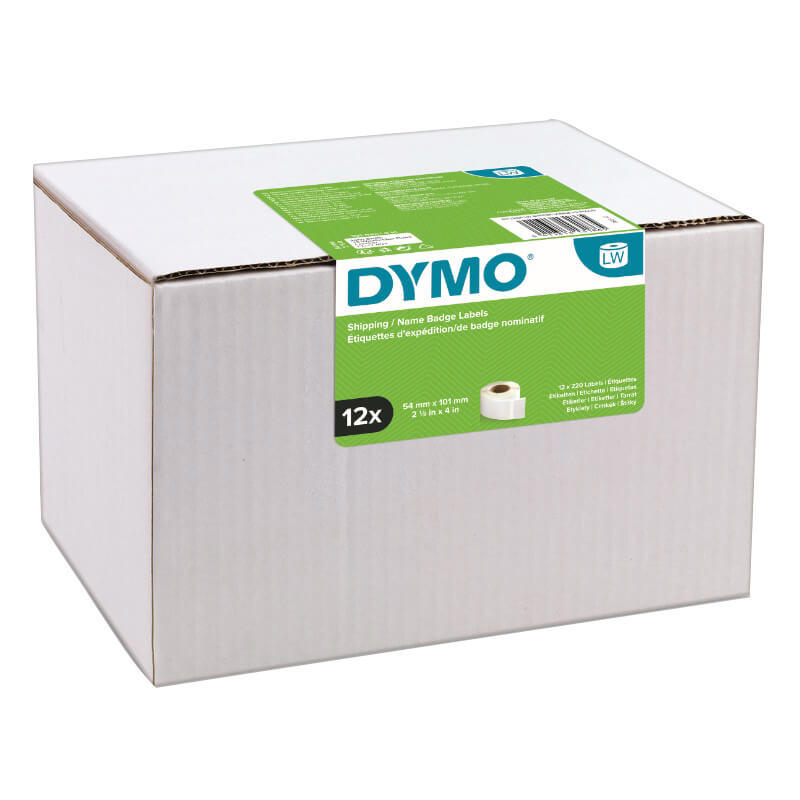 Shippinglabel DYMO hvid 54x101mm 12rl/pk