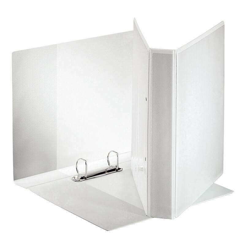 Hobbymappe Esselte Maxi hvid 30mm 2-rings 55219