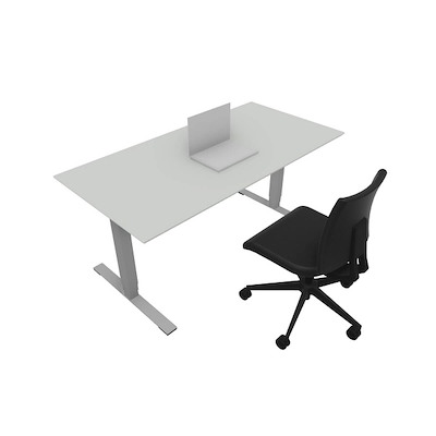 Hæve/sænke bord Dencon V3504 1600x800 alu stel lysgrå lam pl