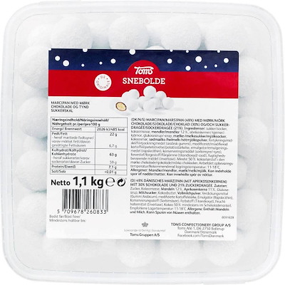 Chokolade Toms Snebolde 65 stk.