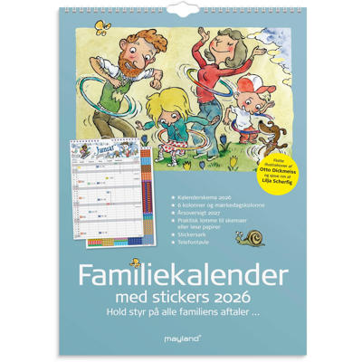 Familiekalender Otto Dickmeiss & Lilja Scherfig 6 kol. 2026