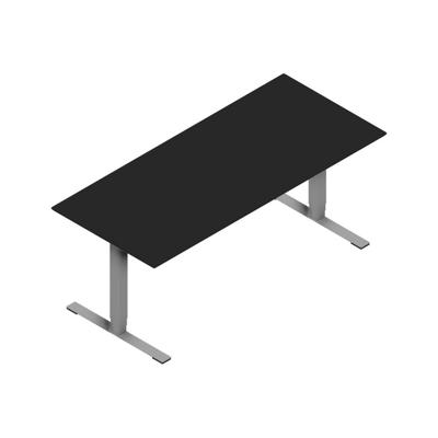 Hæve-sænkebord Dencon X3502 1800x800 alu stel sort lam pl