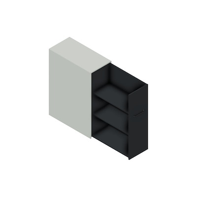 Udtræksskab Dencon Delta45 2369 110x40x80 lysegrå/antracit