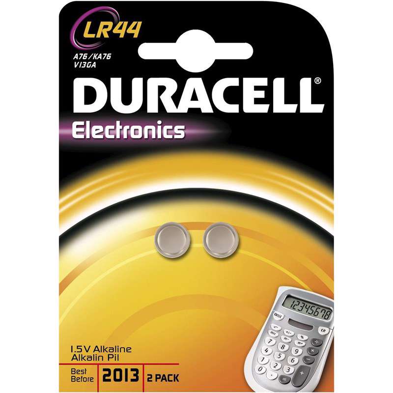 Batteri Duracell Electronics LR44 A76 pk./2