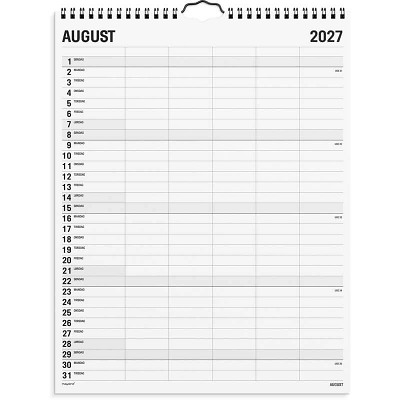 Familiekalender Black and white 2027 Mayland 5 kol.