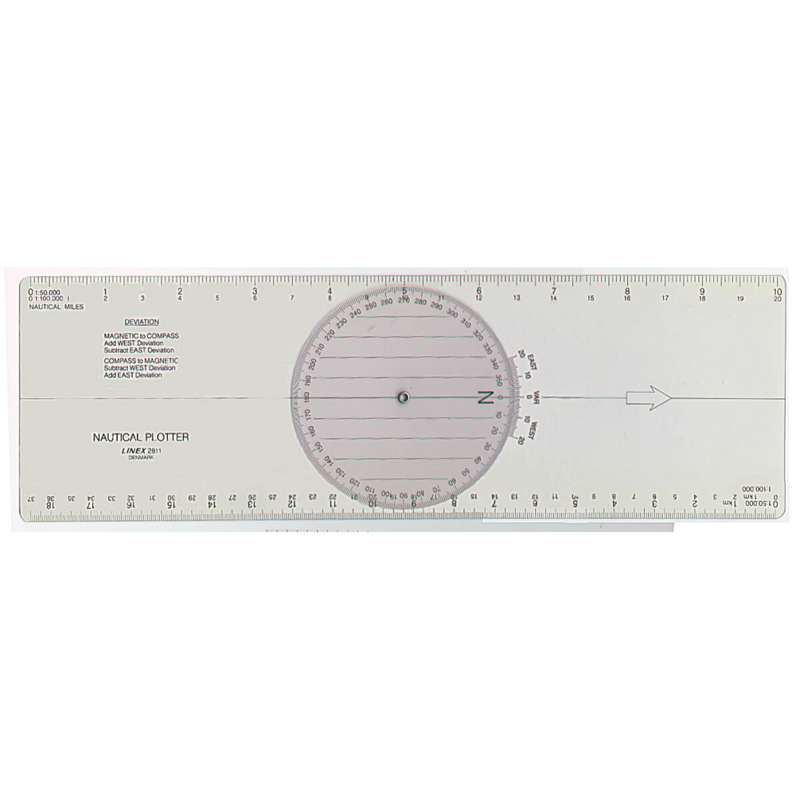 Plotter søkort-lineal Nautisk Linex 2811 klar