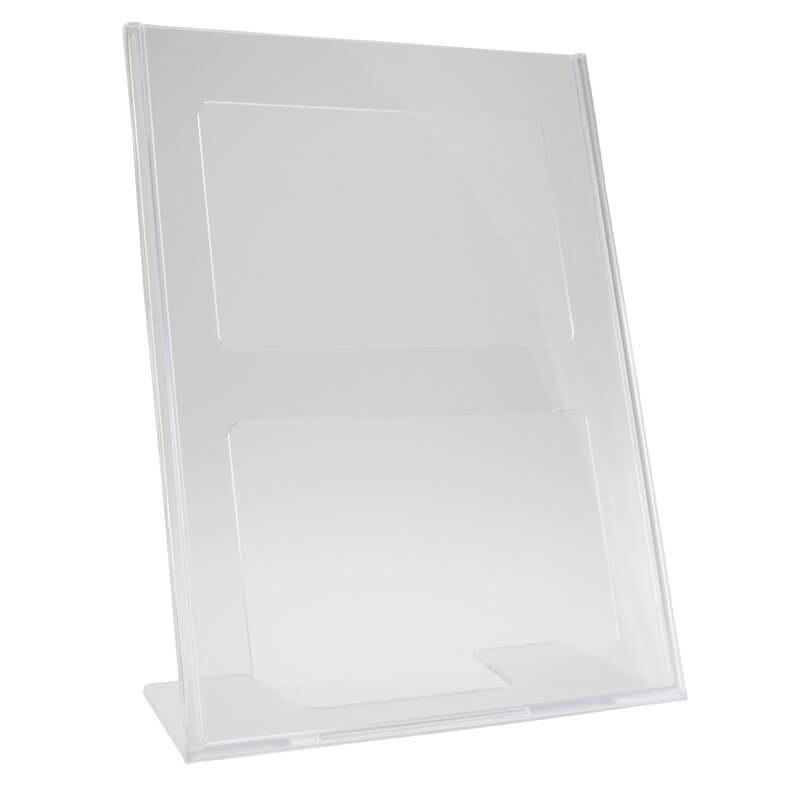 Brochuredisplay BNT A4 klar L-form t/bord 210x297mm