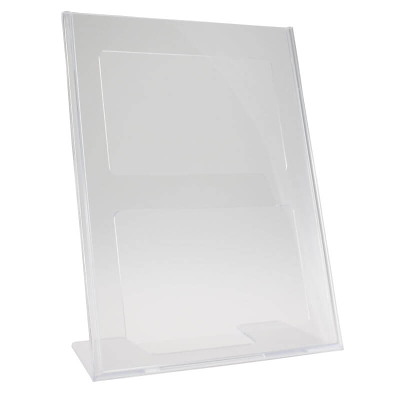 Brochuredisplay BNT A4 klar L-form t/bord 210x297mm