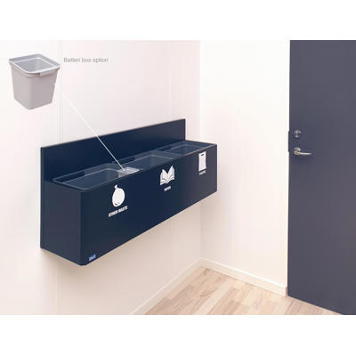 Inderbeholder affaldssortering t/ batterier Bica