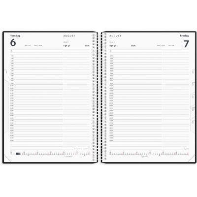 Timekalender sort PP-plast 2026