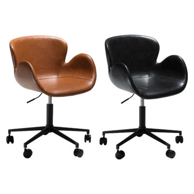 Kontorstol Gaia Vintage kunstlæder/sort fodkryds