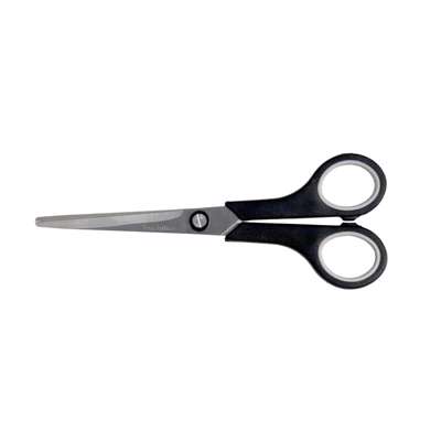 Saks BNT/Office 170mm sort/grå soft gummi greb