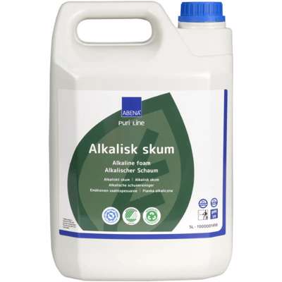 Skumrengøring alkalisk Abena Puri-Line u/farve+parf 5L