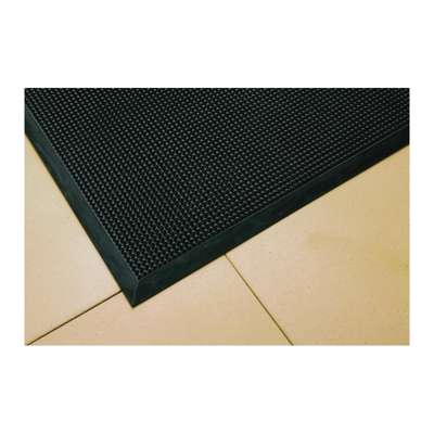 Skrabemåtte Rubett 90x180cm m/ bløde pigge i naturgummi sort