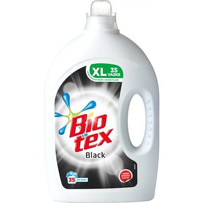 Vaskemiddel tøjvask flydende Bio-Tex Black XL m/parf. 1,75l