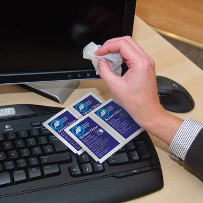 Skærmrens AF TFT-LCD-Touch-VDU pk./2x20 stk.