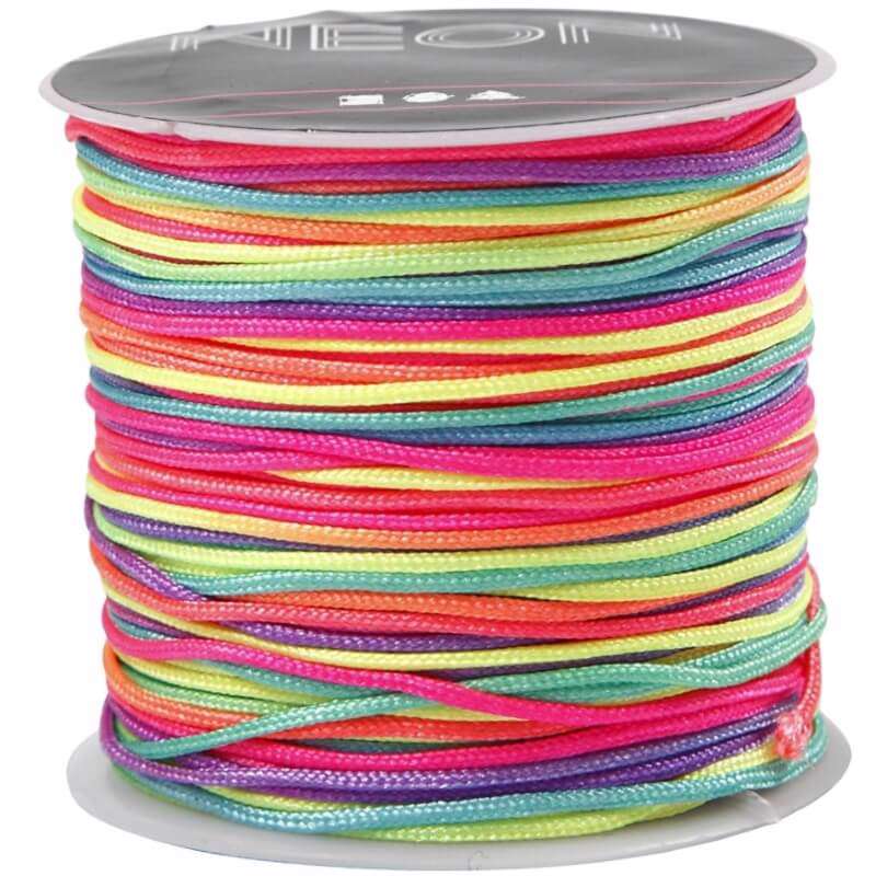 Knyttesnor Creas multifarver 1mm neon 28m