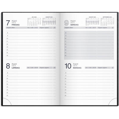 Noteringskalender 2 dage sort kunstskind 2026