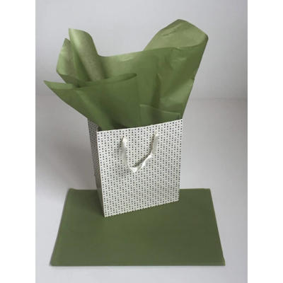 Silkepapir 48x36cm 17g oliven pk./480