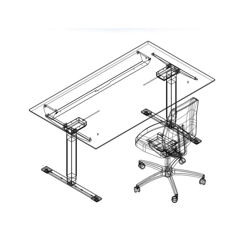 Hæve-sænkebord Dencon V2874 1600x900mm