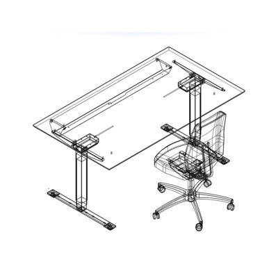 Hæve-sænkebord Dencon V2874 1600x900mm