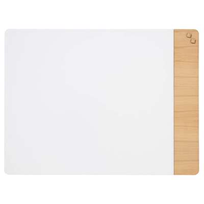 Glastavle Naga magnetisk 90x120 mat hvid/egefiner